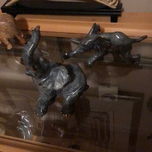 Sotheby’s collectible gray marble elephants